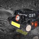 USB 18650 Rechargeable Battery LED Headlamp COB Work light 2 Mode With Magne Hn