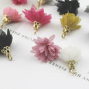 10pcs Chiffon Flower Pendant DIY Jewelry Earring Keyring Ramdon Making Pend N6C8