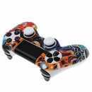 White Silicone Case Cover Anti Slip w/Grip Cap For Playstation PS4 Controller