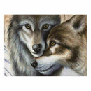 Full round diamond 5D DIY diamond embroidery wolf couple diamond painting C