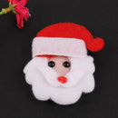 10pcs Santa Claus Christmas Shape Patch Padded Felt Festival Stickers Decor