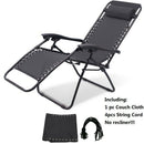 Anti Gravity Chair Recliner Chairs Lounge Deck Chair Cloth with 4 Strings Cords