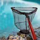 Portable Fishing Landing Net Folding Handle Triangle Frames Aluminum Alloy Sport