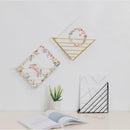 Metal Desktop Office Home Bookshelf Storage Holder Bookend Racks C Black