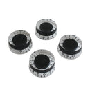 4pcs Crystal Clear Black Numbered Speed Dial Knobs For GB Epiphone Guitars