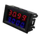 DC Voltmeter Ammeter Blue LED Dual Digital Volt Amp Meter 0mA-3.000A