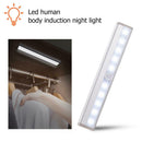 10LED Motion Sensor Bedroom Bedside Night Light Wardrobe Cabinet Wall Lamp