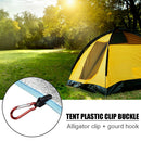 Outdoor Camping Tent Awning Fixing Clamp Grip with Carabiner Hook (20pcs) A