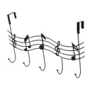 Creative Iron Musical Note Gate Hook Strong Wall Hanger Hook Free Nail (Bla