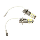 2 Pcs Fog Lights High Power Constant Current H3 Car LED Light White 28 Lamp A
