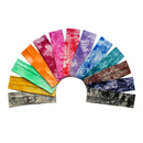 Women Sweat Absorbent Stretch Fitness Wide Yoga Hairband Tie Dye Sports 13pcs