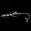 Goth Punk Novelty Stainless Steel Shark Design Bracelet Wristband Gift X8W9