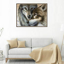 Full round diamond 5D DIY diamond embroidery wolf couple diamond painting C