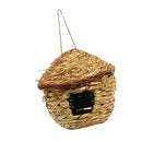2x Handmade Woven Straw Bird Nest Cage Small House Shaped for Parrot Budgie