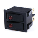 1PCS Rocker switch belt cat-eye switch two gang switch double switch J Gw
