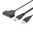 USB 2.0 SATA 7+15Pin Adapter Converter Cable for 2.5inch HDD Laptop Disk D A