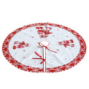 Christmas Tree Skirts Snowflake Elk Ornaments for Home Holiday Party Decor