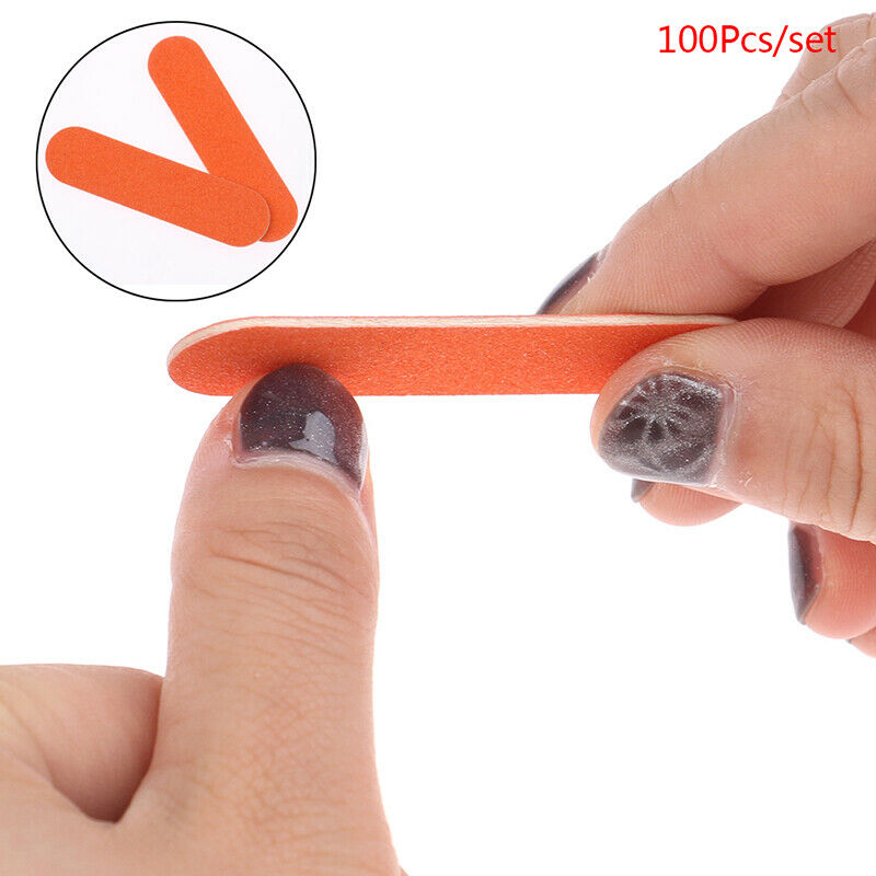 100 Pcs/Set Nail Files Disposable Beauty Care Hygiene Manicure Pedicure  S Ew