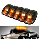 5pcs Black Smoked Lens Amber LED Cab Roof Marker Lights,Roof Top Lamp Clear