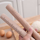 With scale Solid wood rolling stick Cake pie noodles rolling Pins Dough Roll Cy