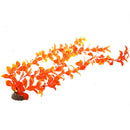 Orange Bush Leaves Plastic Plant Ornament for Fish Tank C5N6