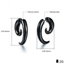 Punk Stud Earrings Rock Men Black Earrings Women PVC Anti Allergy Earrings BX