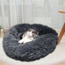 Kennel Round Foldable Nest for Small Pet Plush Warm Pet Cushion Pet Accessories