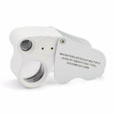 30X 60X Coin Jewelry Eye Loupe Magnifier LED Light Jewelers Diamond Loop Favor