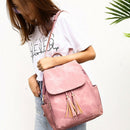 Pu Leather New Women'S Backpack Candy Color College Wind Popular Backpack B