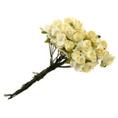 144 X Artificial Paper Rose Flower Wedding Craft Decor Ivory