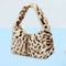 Women Winter Fur Handbag Plush Soft Shoulder Underarm Bag (Yellow Leopard)