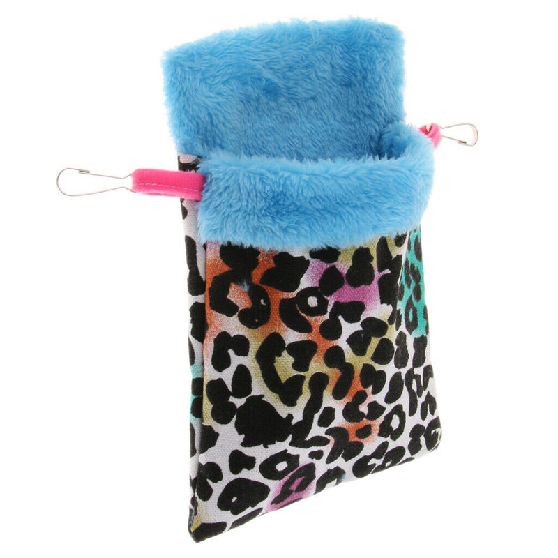 Small Animals Hamster Winter Warm Plush Pouch Sleeping Bed Hammock Leopard