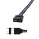 10 Pcs 10mm 4 Pin Male Female PCB Connector Cable For RGB 5050 3528 LED Strips