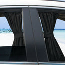 2x Black Car Side Window Sunshades Visor Curtain Filter Sunlight Protect Privacy