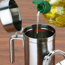 Stainless Steel Oiler Visual Oil Leak Edible Oil Tank Vinegar Bottle Soy Sa