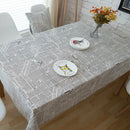 Retro Newspapers Pattern Decorative Table Cloth Cotton Linen Tablecloth Din Z4H9