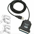 1PC USB to 1284 DB25 36-Pin Parallel Printer Female Adapter Cable Cord Tool bs