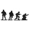 4pcs Mini Objective Silhouette Soldiers Metal Shot Gym Work Sport