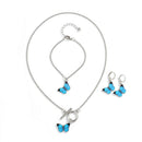 Pendant Necklace + Hoop Earrings + Bracelet Set for Women Retro Gothic Holiday