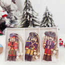 18PCS Nutcracker Puppet Christmas Wooden Pendants Walnut Soldier Xmas Tree S Ew