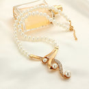 Women Elegant Engagement Trendy Party Geometric Anniversary Necklace Earring Set