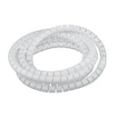 1Pcs White 2m PE Cable Tidy Wire Storage Cable Organizer Spiral Zip Wrap