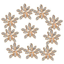 10pcs Crystal Flower Embellishment Flatback Buttons for Wedding Craft 25mm