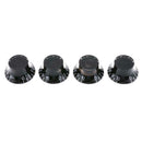 4pcs Transparent Acrylic Electric Guitar Bass Volume Knob Potentiometer Cap