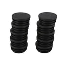 10 Pcs Plastic Blanking End Caps 38mm Round Tube Insert Plug Black X2N1