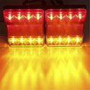2X Trailer Truck 8LED Taillight Brake Stop Turn Sign Indicator Light Lamp JC!E