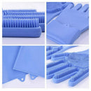 Roll over image to zoom in Magic Dishwashing Gloves with scrubber, Silicone