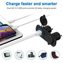 Car Charger T Dual Qc3.0 Fast Charge and Cigarette Lighter Receptacle Socke