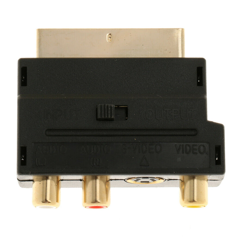 Scart-Cinch-Triple-Phono-Composite-Video-Audio-AV-Adpater Input And Output To 3x
