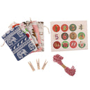 24PCS Countdown Bag Hanging Candy Gift Sacks Pouch Clips Stickers Rope ChriSEAU